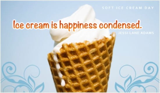 Soft Ice Cream Day (8/18) ecard, online card