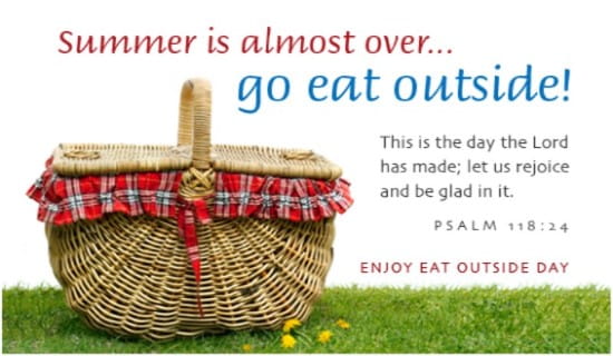 Eat Outside Day (8/31) ecard, online card