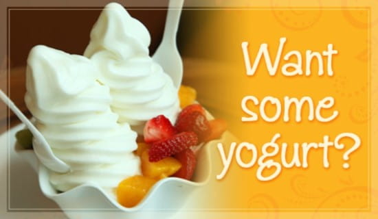 Want Yogurt? ecard, online card