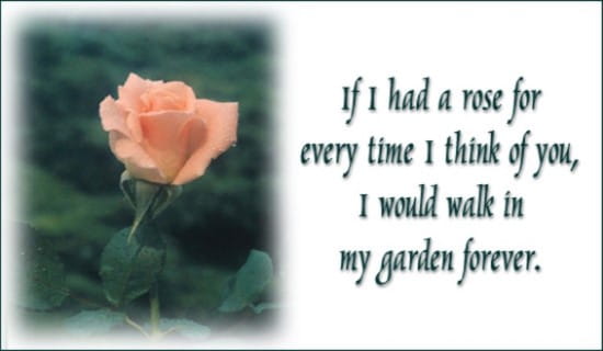 If I Had A Rose ecard, online card