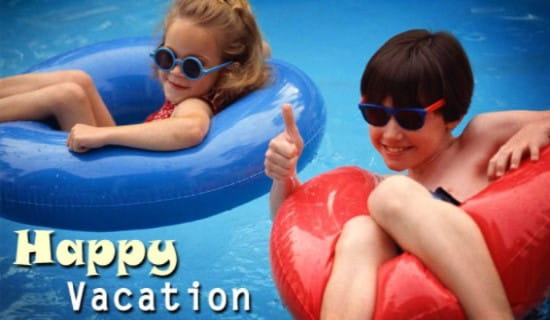 Kids on Vacation ecard, online card