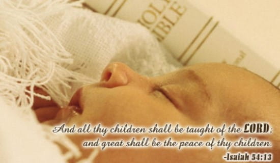 Christening - Taught Of The Lord ecard, online card