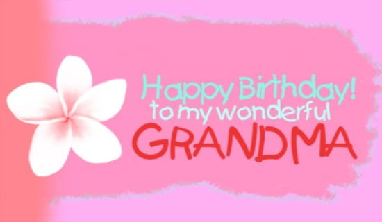 happy birthday grandma ecard