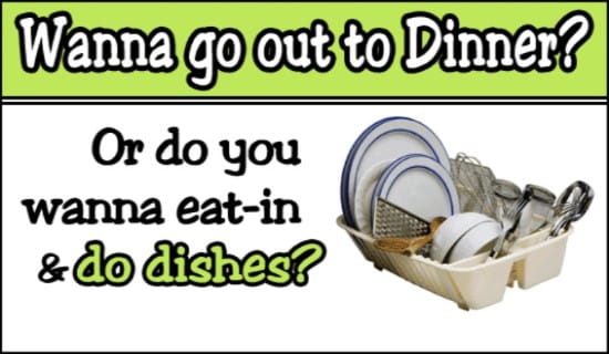 Wanna Go Out To Dinner? ecard, online card