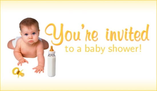 You're Invited To A Baby Shower ecard, online card