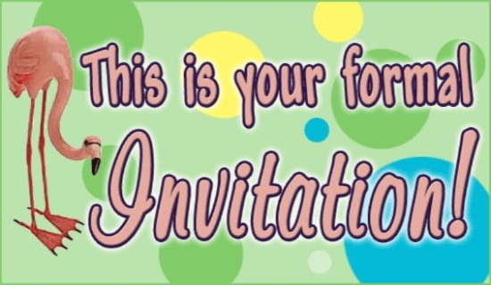 Formal Invitation ecard, online card
