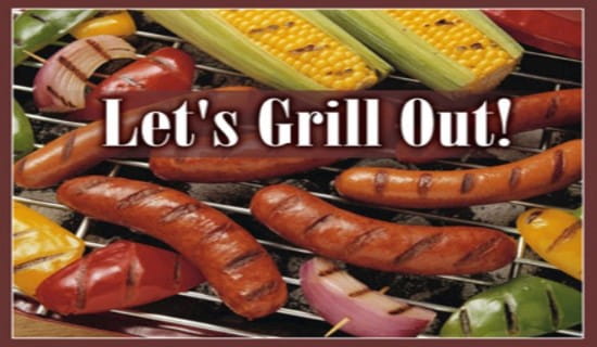 Let's Grill Out ecard, online card