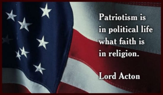 Lord Acton On Patriotism ecard, online card