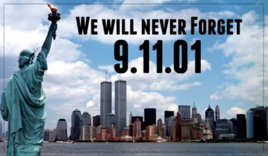 We Will Never Forget 9/11/01 ecard, online card