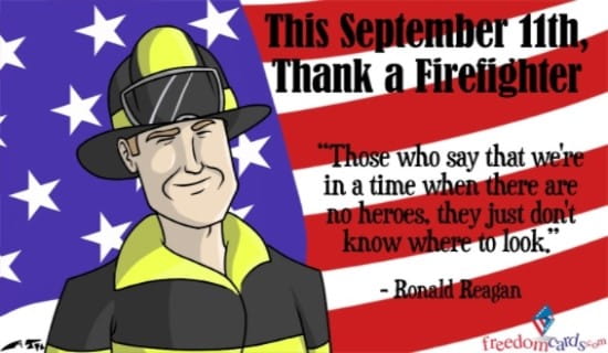 Thank a Firefighter ecard, online card