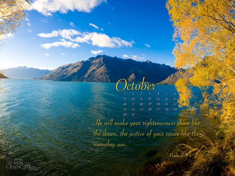 October 2011 - Psalm 37:6 mobile phone wallpaper