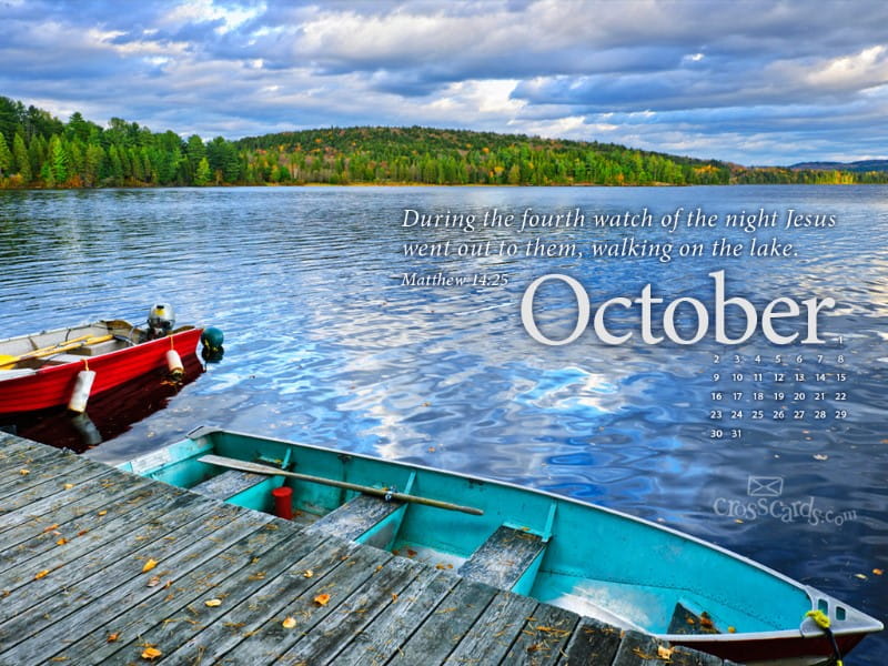 October 2011 - Matthew 14:25 mobile phone wallpaper