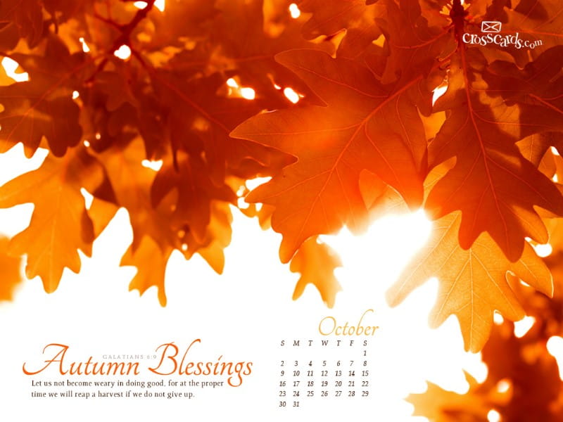 October 2011 - Autumn Blessings mobile phone wallpaper