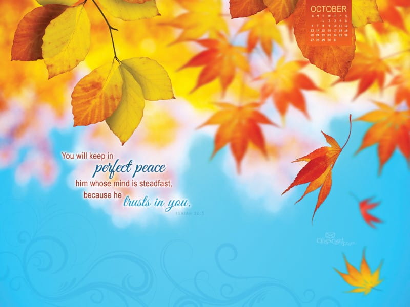 Oct 2013 - Isaiah 26:3 mobile phone wallpaper