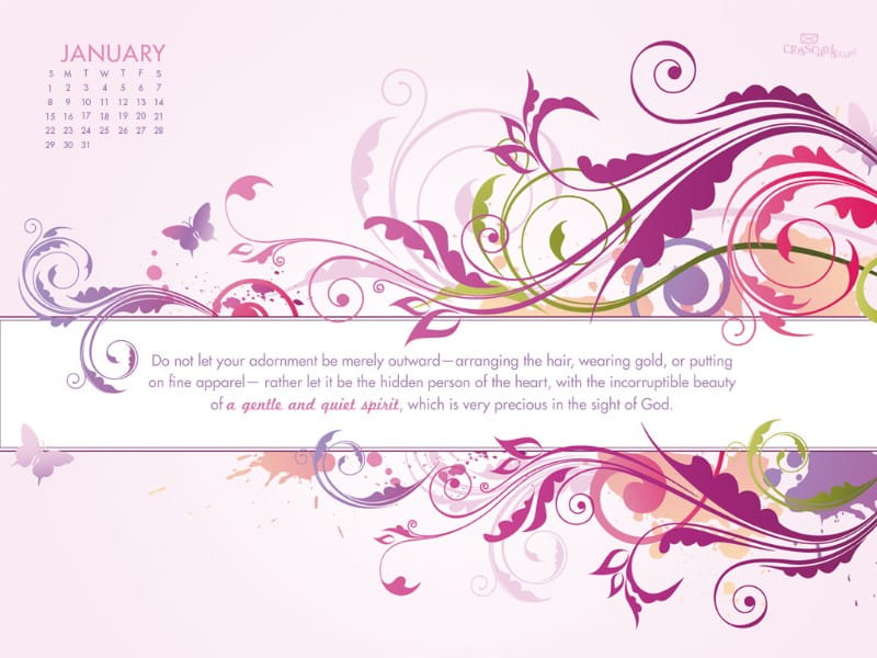 Jan 2012 - 1 Peter 3:3-4 mobile phone wallpaper