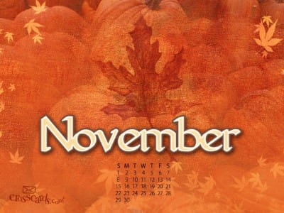 November 2009 Desktop Calendar- Free November Wallpaper