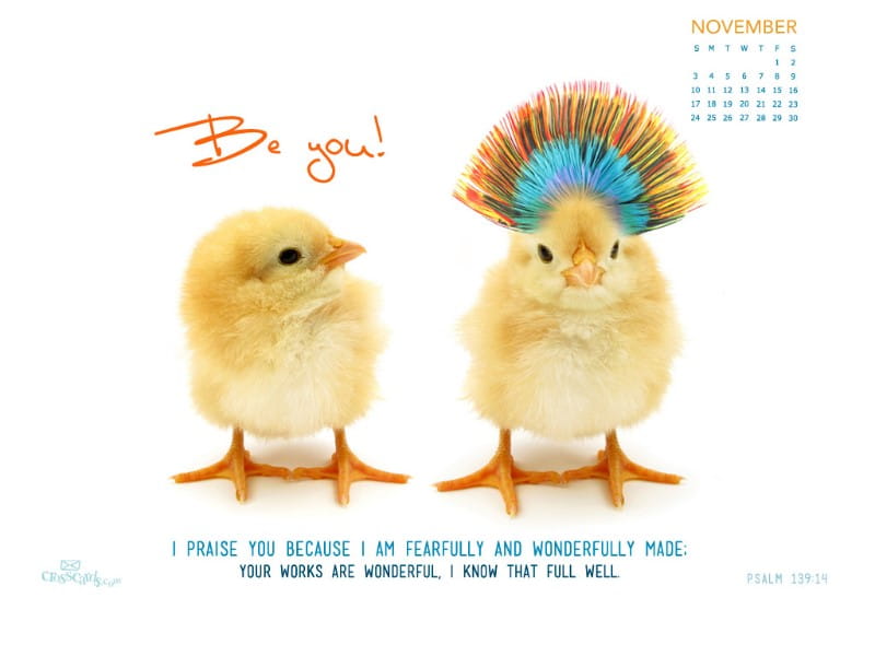 Nov 2013 - Be You mobile phone wallpaper