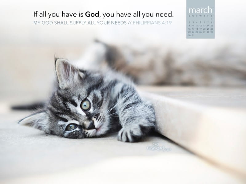 March 2014 - God Supply Needs mobile phone wallpaper