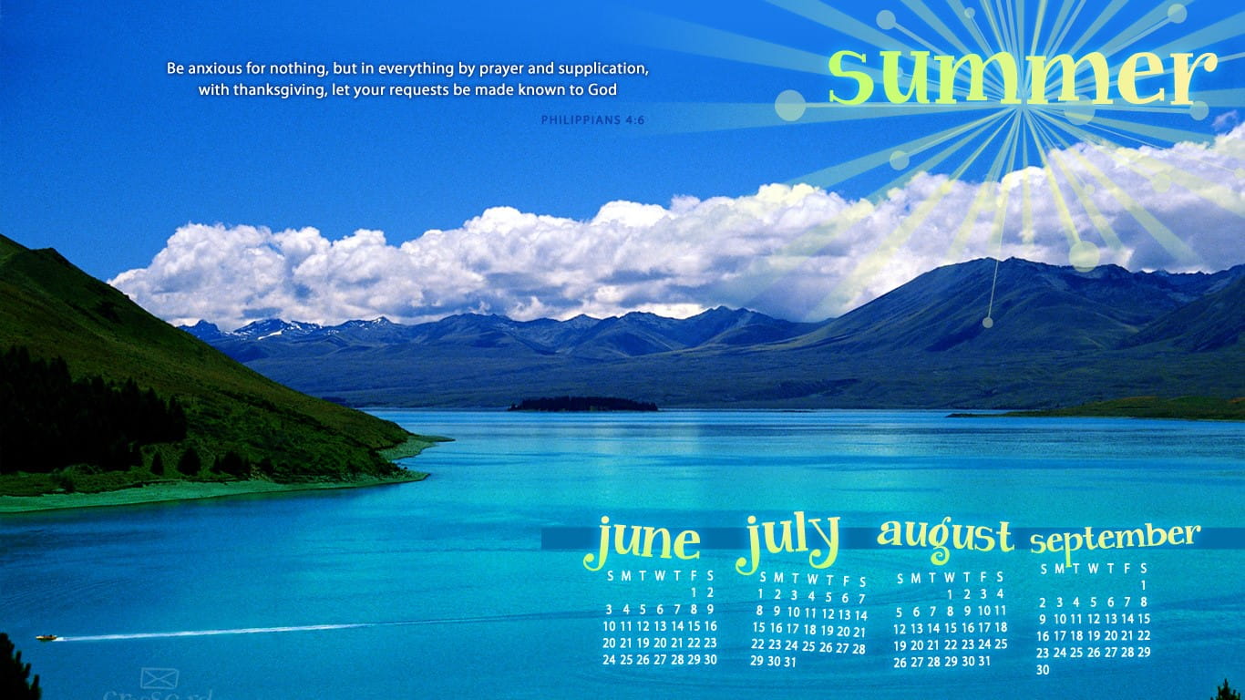June 2012 - All Things Desktop Calendar- Free June Wallpaper