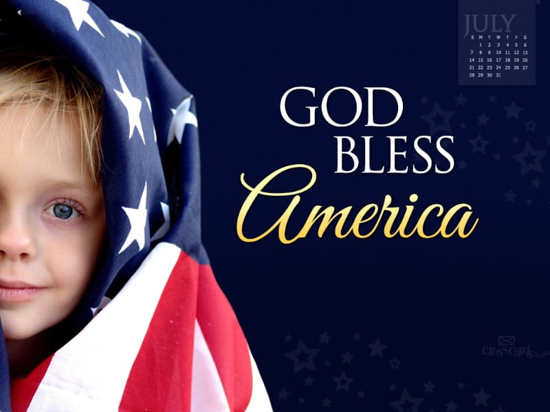 July 2013 - God Bless America mobile phone wallpaper