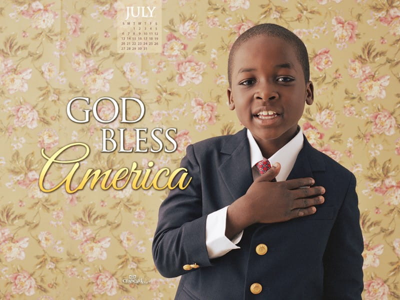 July 2014 - God Bless America mobile phone wallpaper