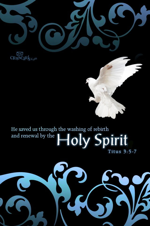 The Holy Spirit  Bible Verses and Scripture Wallpaper for Phone or Computer