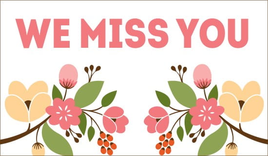 We Miss You Card Printable Free