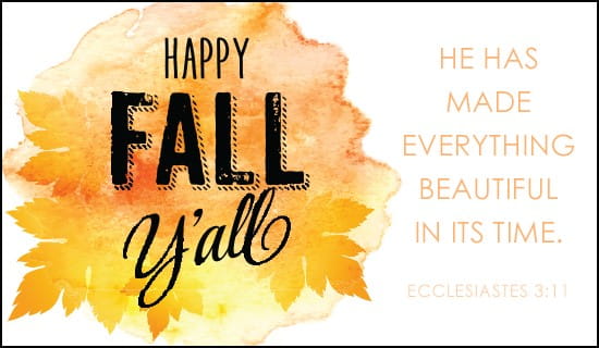 Happy Fall Y'All ecard, online card