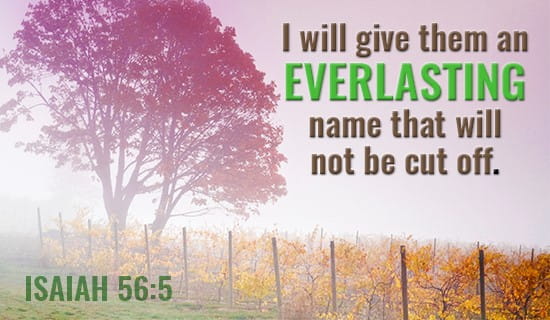 Isaiah 56:5 ecard, online card