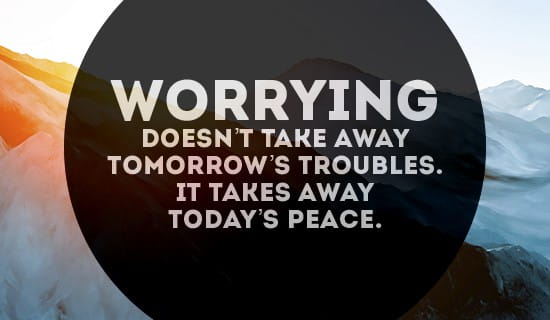 Worrying won't do you any good ecard, online card