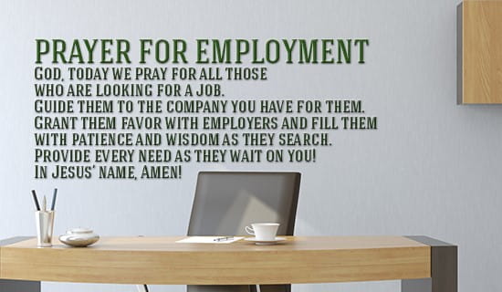 Prayer for Employment ecard, online card