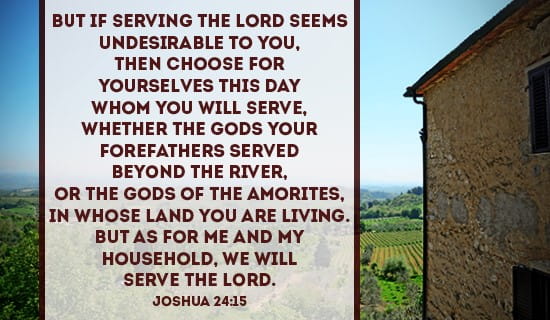 Joshua 24:15 ecard, online card