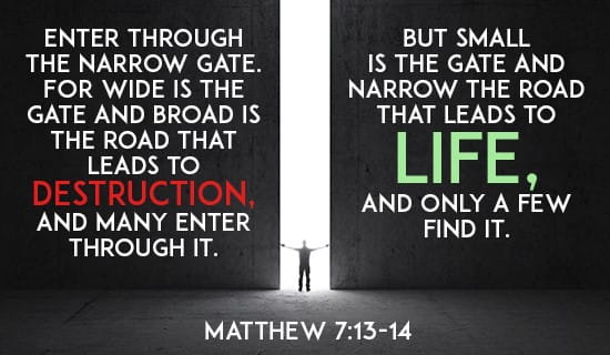 Matthew 7:13-14 ecard, online card