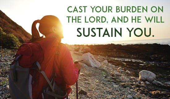 Cast all your burdens upon the LORD ecard, online card