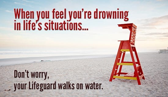 When you feel like you're drowning ecard, online card