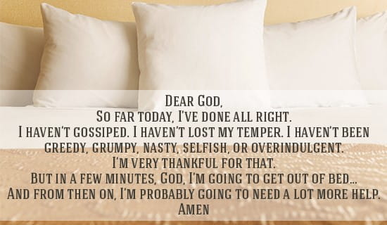 Dear God, please help me through my day :) ecard, online card