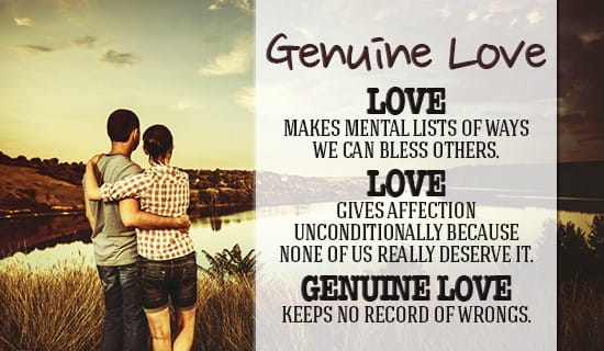 Genuine Love is... ecard, online card