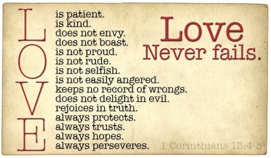 Your Love will NEVER Fail eCard - Free Facebook eCards Greeting Cards ...