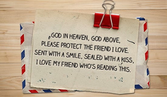Please protect my Friends, God ecard, online card