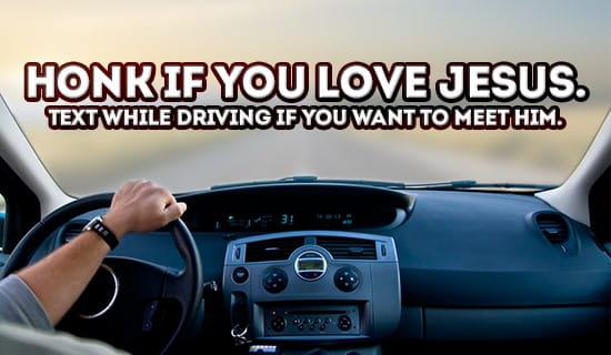 Honk if you love Jesus! ecard, online card