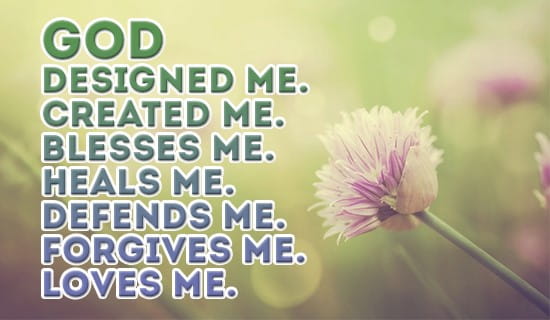 God designed ME! ecard, online card