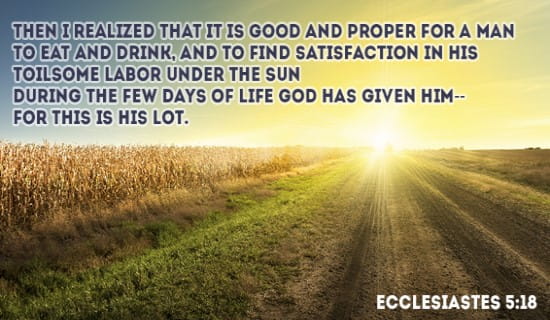 Ecclesiastes 5:18 ecard, online card