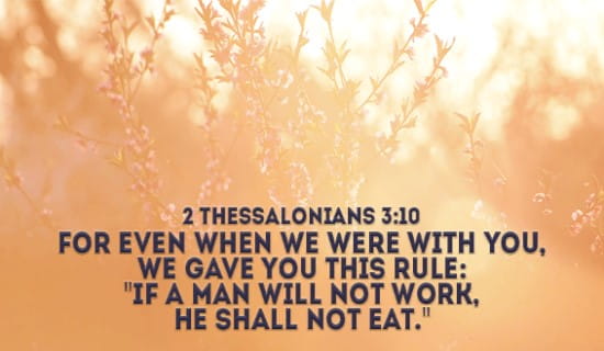 2 Thessalonians 3:10 ecard, online card