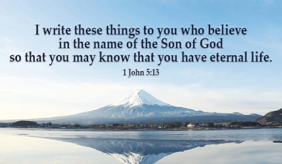 1 John 5:13 ecard, online card