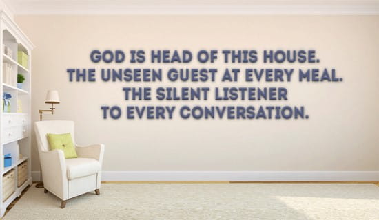 God is head of this house! ecard, online card