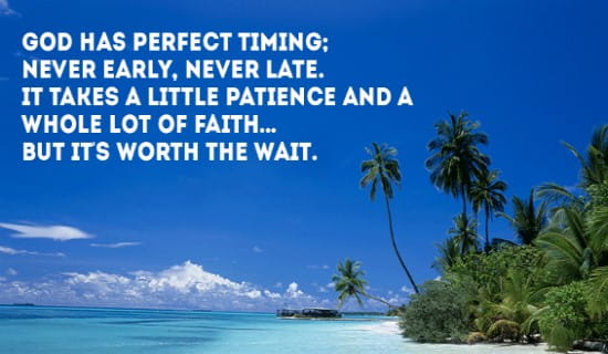 God has PERFECT Timing ecard, online card