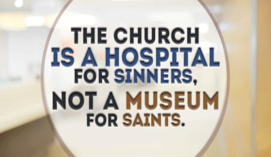 The church is a hospital for sinners ecard, online card