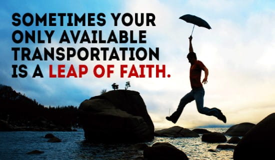 Leap of Faith ecard, online card