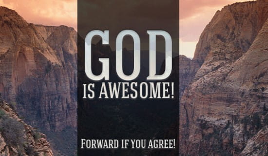 God is Awesome ecard, online card