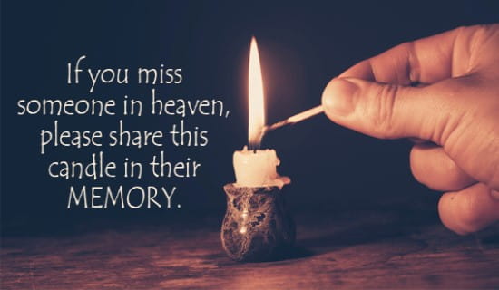 Memory Candle ECard Free Facebook Greeting Cards Online